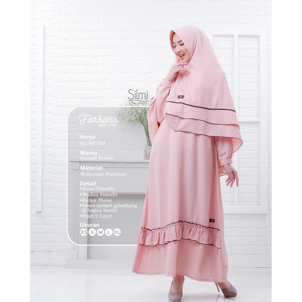 SILMI FARHANA SYAR'I/ Gamis sarimbit /gamis couple / gamis keluarga / gamis branded