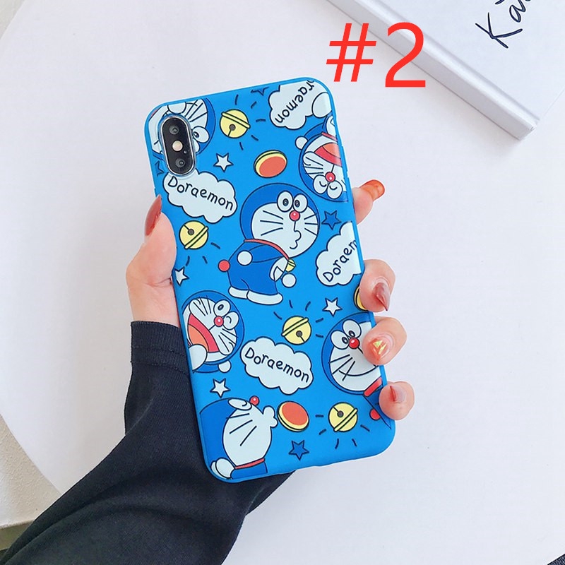 Soft Case OPPO A15 A15S A35 A93 Reno4 F A3S Realme C1 A7 A5S A12 A5 A9 A53 A33 A37 F11 Pro A57 A39 A1K Realme 5 5S 5i C3 C11 C12 C15 7 Narzo 20 Pro 7i C17 Lovely Doraemon Blue Casing VIVO Y11 Y12i Y12 Y15 Y17 Y12S Y20 Y20S Y20i  iPhone 6 6S 7 8 + Plus 12