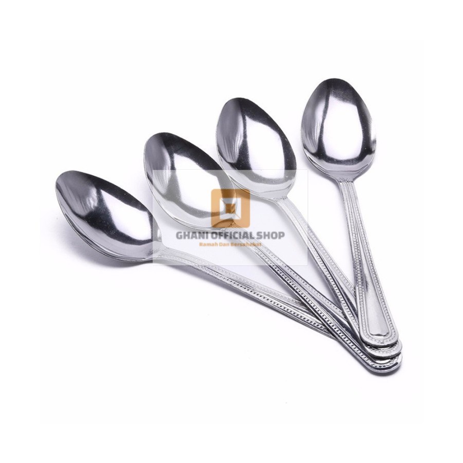 ( ISI 12 PCS ) SENDOK TEH PENDEK STAINLESS TEBAL