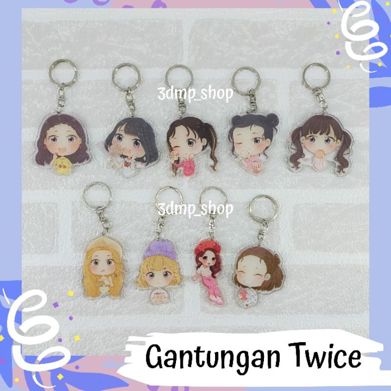 Gantungan Kunci Ganci Keychain Twice Mina Sana Nayeon Jeongyeon Tzuyu Chaeyoung Dahyun Momo