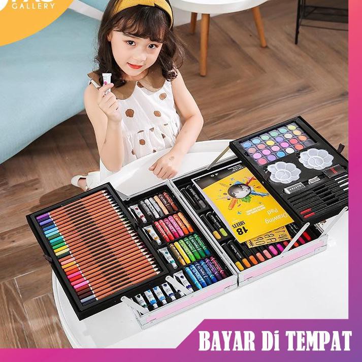 

PALING HOT!! KODE-597 FXG - Set Alat Gambar Anak Tulis Lukis Koper Box Jingjing ATK04 Bisa COD Bayar