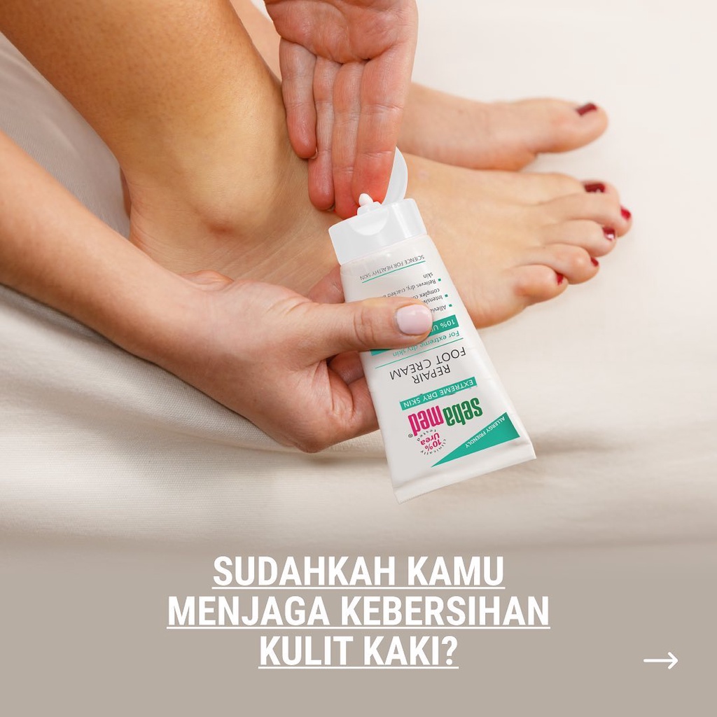 Sebamed Repair Foot Cream Extreme Dry Skin Repair Urea 100 ML 100ML krim kaki kulit kering kasar Krim Eksim