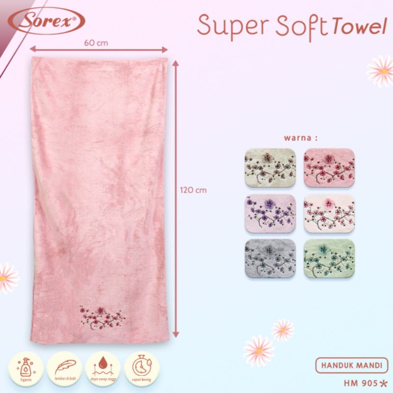 SOREX MURAH HANDUK MANDI ANAK DAN DEWASA MICROFIBER TOWEL HM881 / HM885 / HM888 / HM901 / HM902 SUPER SOFT LEMBUT