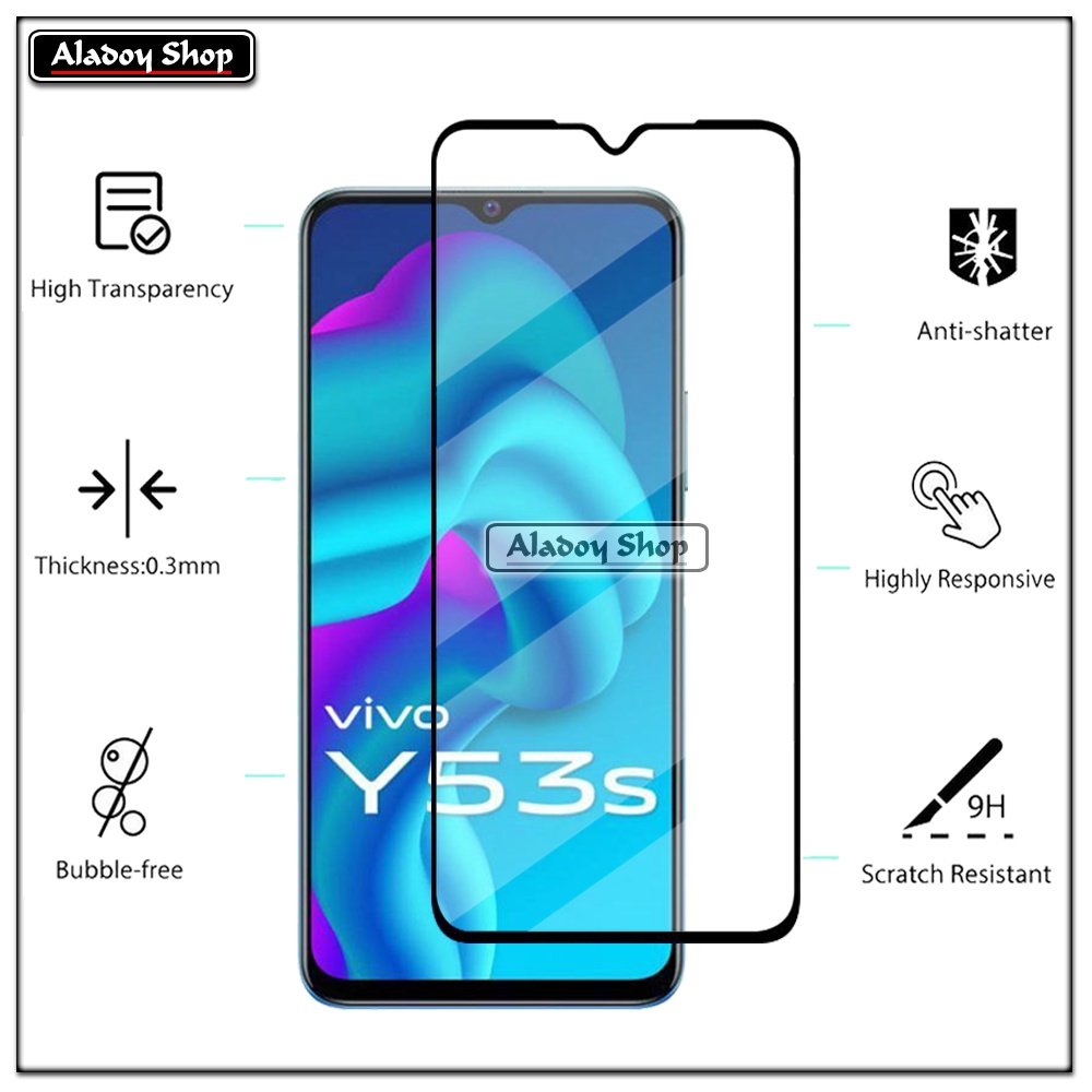 Tempered Glass VIVO Y53S PAKET 2 IN 1 Tempered Glass Layar dan Tempered Glass Camera