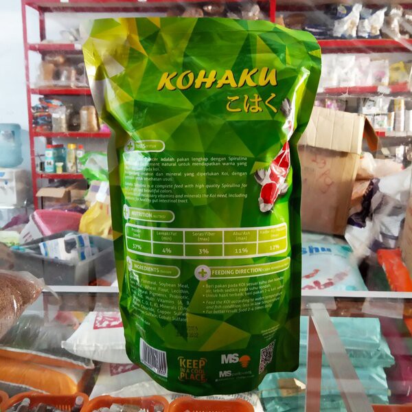 Kohaku Spirulina 1kg 1 Kg Makanan Pakan Pelet Pellet Ikan Hias Koi M L