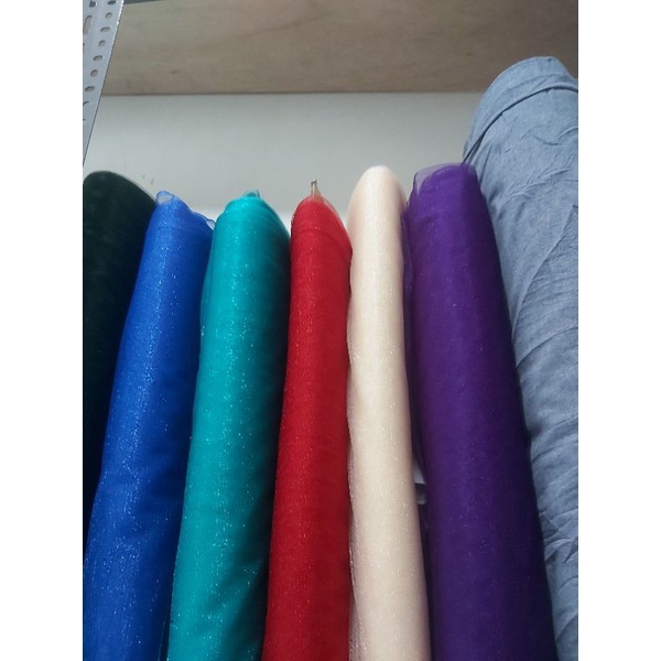 [WARNA__WARNI] Kain Soft Tulle Crystal_Tile Cristal Halus Polos Perancis