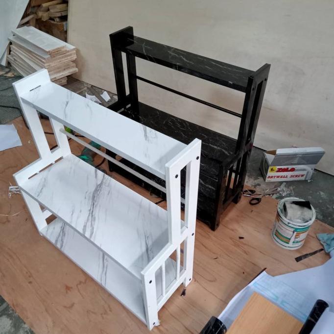 Rak Dapur Kayu Rak Bumbu Dapur Susun 3 tingkat Rak dapur Multifungsi R Fast Response