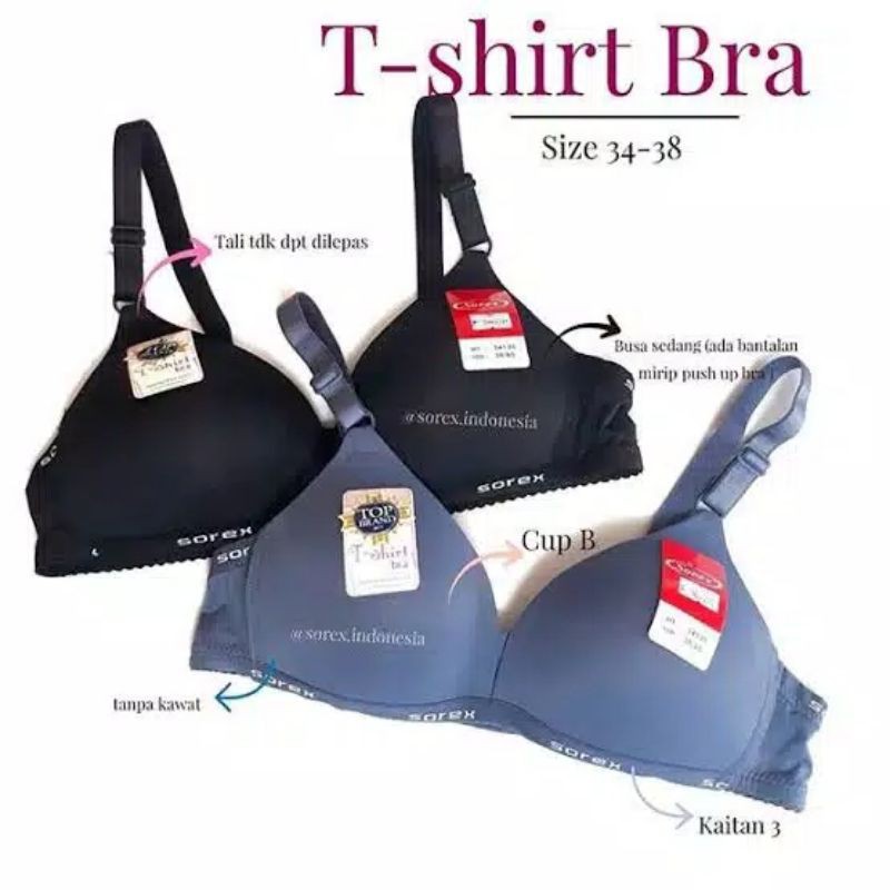 Tshirt BRA BH sorex PREMIUM tanpa kawat Lembut dan nyaman /seamless bra cup A