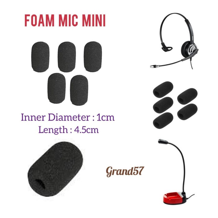 PROMO foam busa mic mini headset clip on klip spon windscreen busa mik kecil