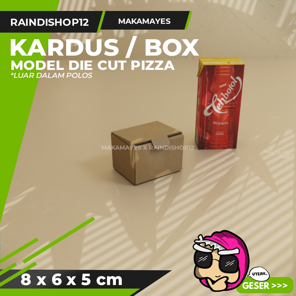 

BOX 8 X 6 X 5 CM KARDUS DIE CUT PIZZA KEMASAN PACKAGING KADO