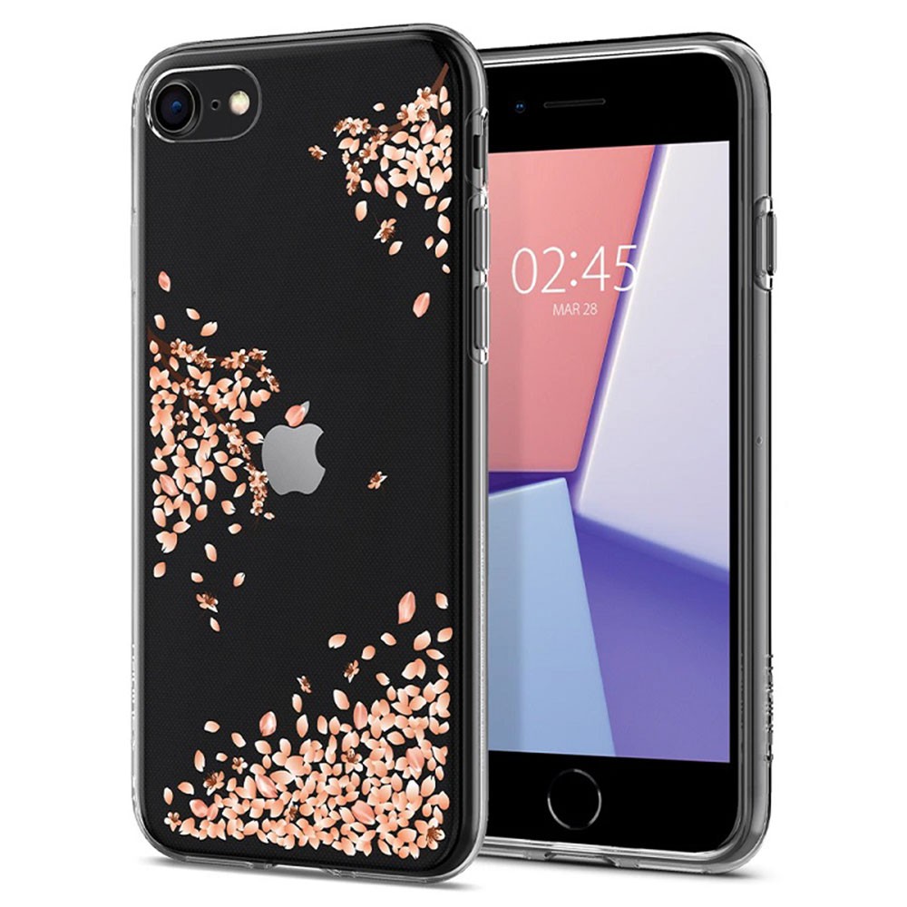 

Case iPhone SE 2020 / 8 / 7 Spigen Liquid Crystal Blossom Motif Flower Clear Transparant Casing