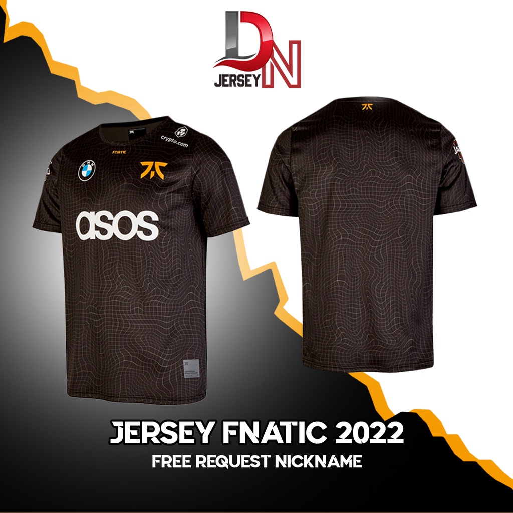 JERSEY Baju Kaos Team FNATIC 2022 NEW Game DOTA 2 CSGO LOL ( FREE Request Nickname )