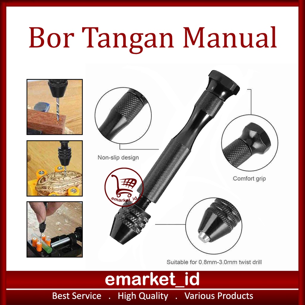 

Bor Tangan Manual / Mini HSS Twist Drills Cocok Untuk Kayu Plastik Papan Akrilik