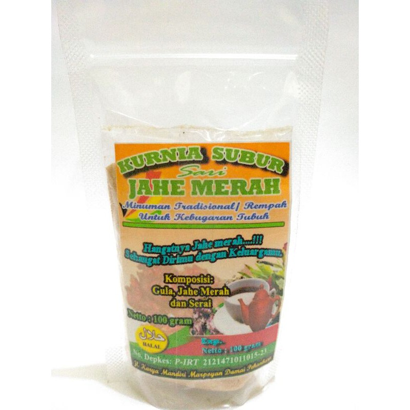 

Jahe merah bubuk Kurnia Subur 100gram