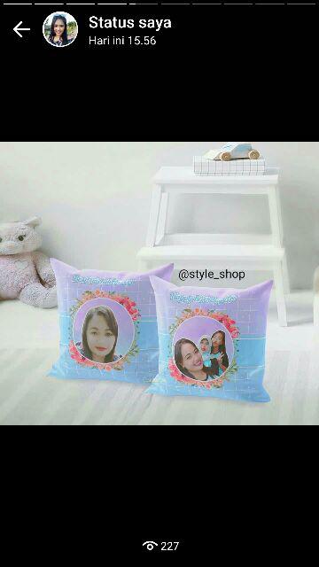 Bantal Sofa Wedding | Bantal Foto Wedding Gift | Kado Pernikahan Ukuran 45x45