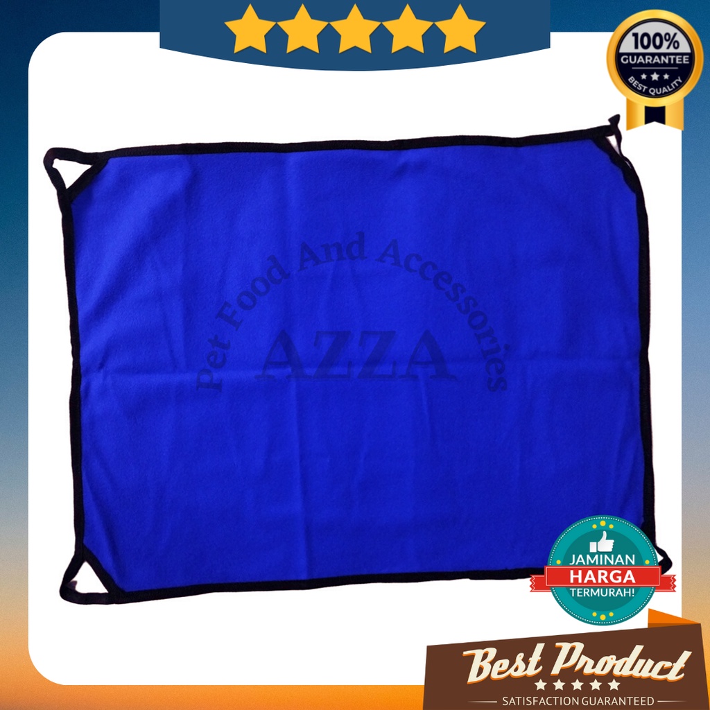 AYUNAN KANDANG KUCING HAMMOCK KUCING ANJING BAHAN FLANEL TEBAL-Biru Pepsi