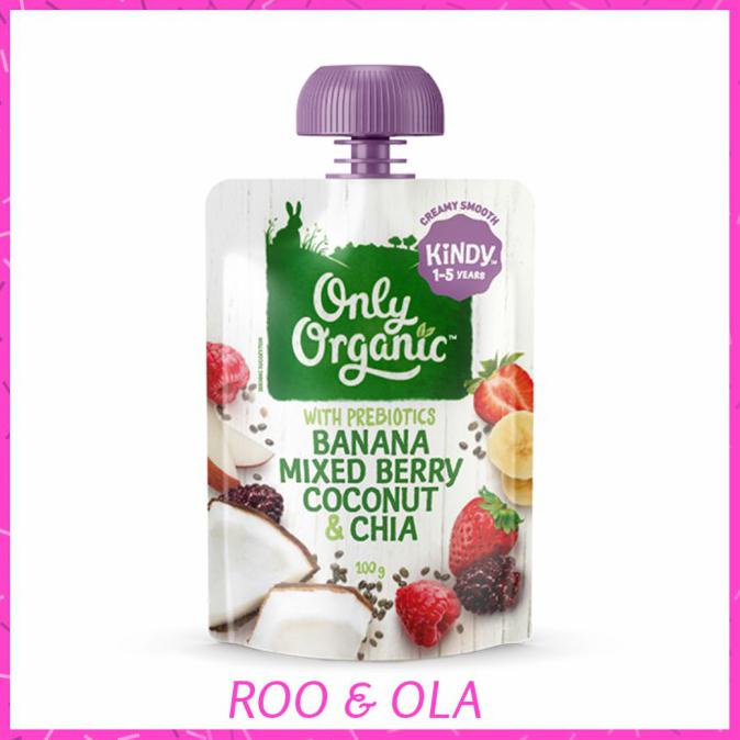 

Bagus Only Organic Banana Mixed Berry Coconut & Chia Kindy 1 - 5 Years Murah