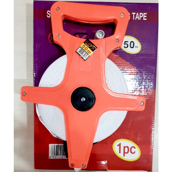 Meteran Terbuka Roll Tancap PVC Fiber Measuring Tape ORYX 30M 50M 100M