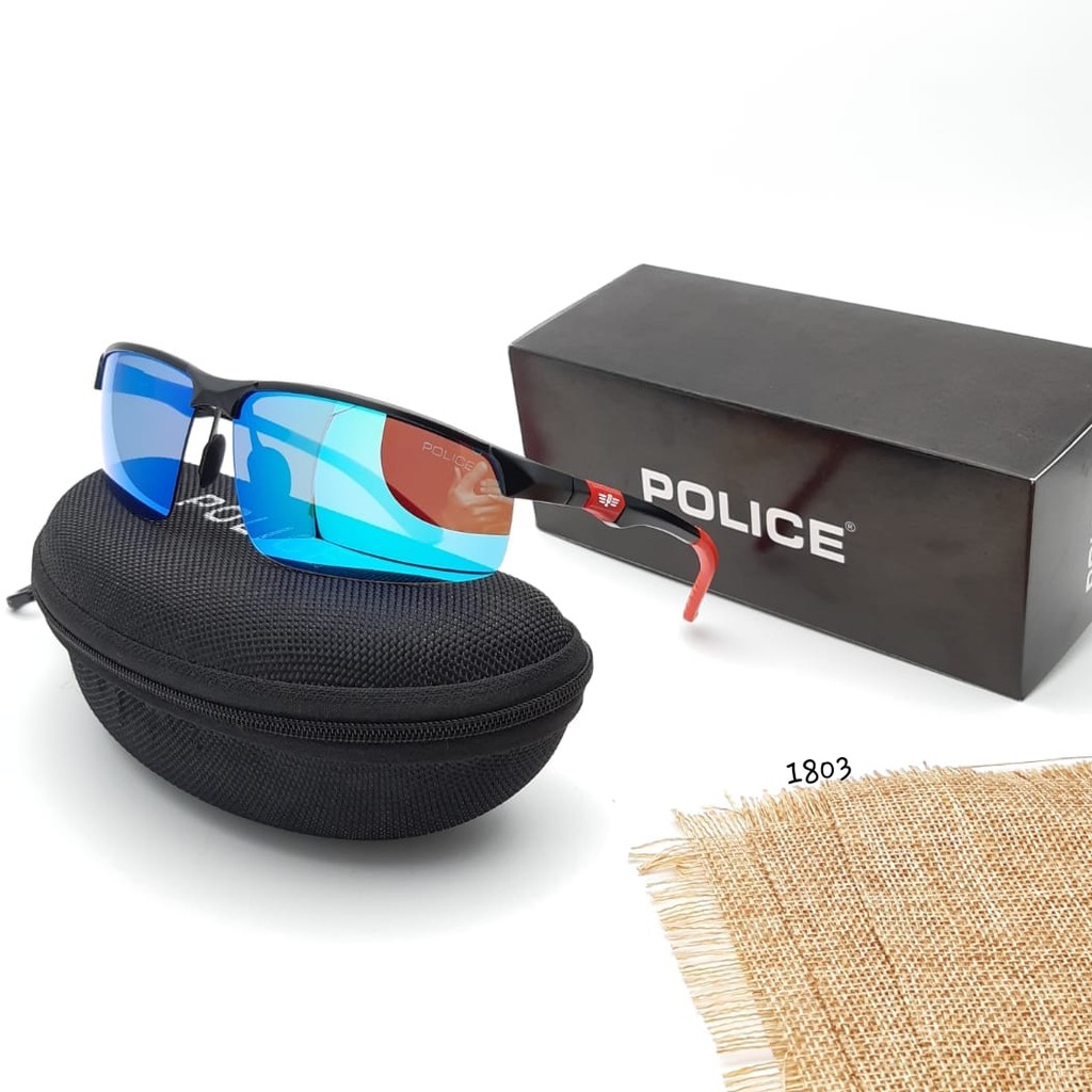 Sunglass Kacamata Sepeda Pria Police A1895 Lensa Anti UV