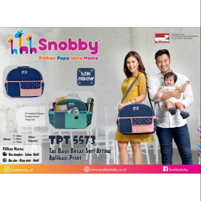 Art. TPT5573 - TAS BAYI SNOBBY BESAR SERI ARROW APLIKASI PRINT