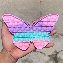 POP IT JUMBO VIRAL RAINBOW WARNA WARNI MAINAN ANAK TIKTOK-KUPU KUPU PASTELL