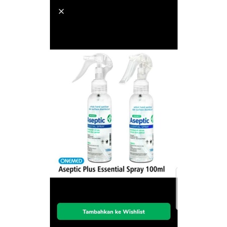 aseptic plus essential onemed spray 100ml
