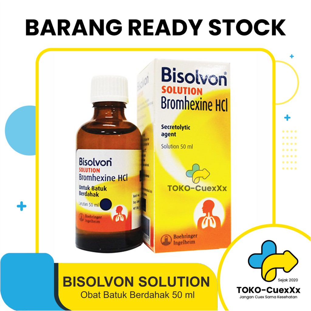 Jual Bisolvon Solution 50ml Obat Batuk Berdahak Untuk Nebulizer Indonesia Shopee Indonesia