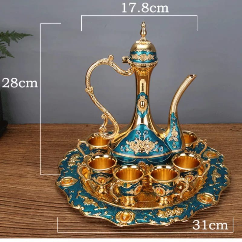 Teko Arab Aladin Set 7 TK005A/Teko Warna Emas Ornament Random