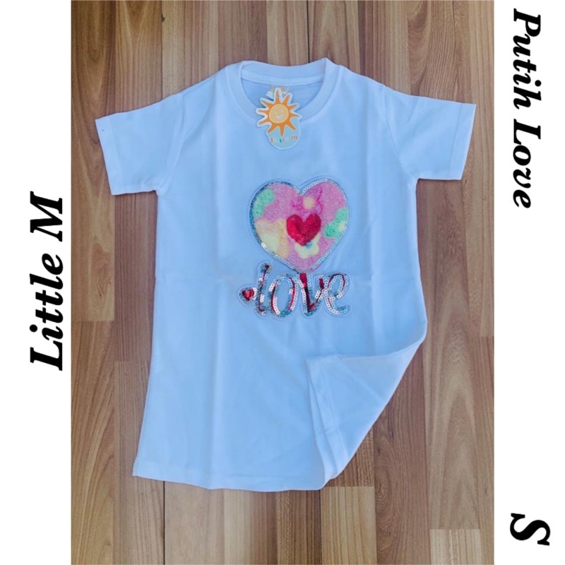 Kaos Anak Little M Size S lucu