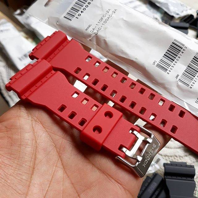 Strap gshock GA110FC GA100B Merah doff