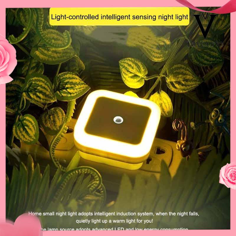 [COD]Induksi Night Light Control Plug-In Cerdas Cahaya Cahaya Lampu Lampu Bulat Ledut Bulat-FA