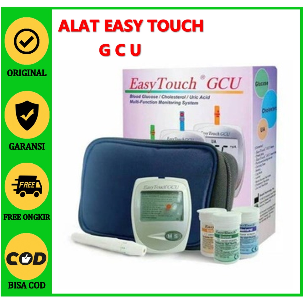 Jual EasyTouch GCU / Alat Easy touch GCU 3in1 Test Gula Darah Asam Urat ...