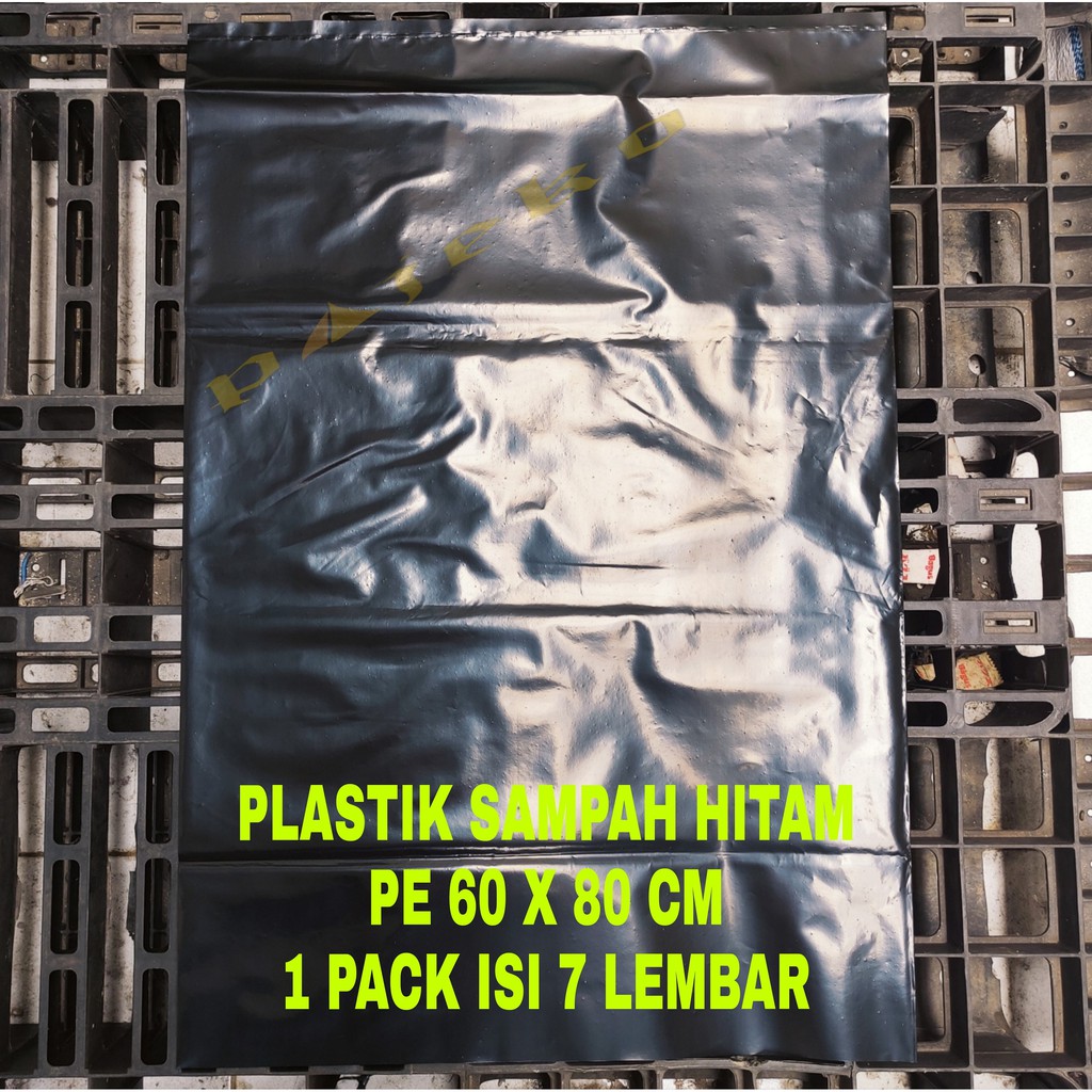 Kantong Plastik Sampah 60 x 80 Cm Tebal 80 Micron , Plastik Sampah PE Hitam 60 x 100 Cm