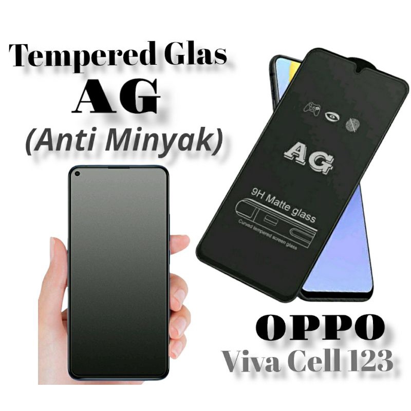 Tempered Glas Full Layar AG Matte (Anti Minyak) OPPO A53, A32, A33, A92, A52, A54