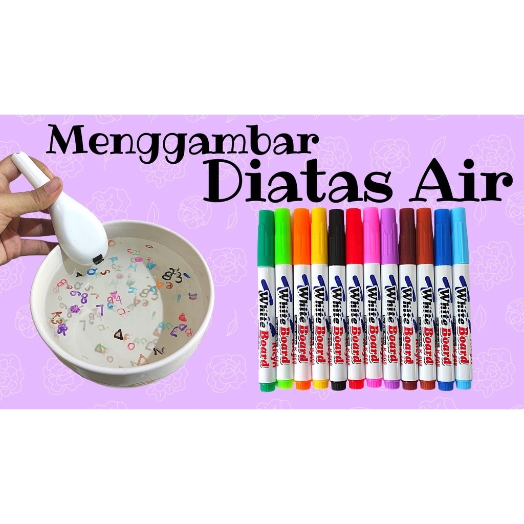 SPIDOL AJAIB AIR WARNA WARNI FLOATING MARKER