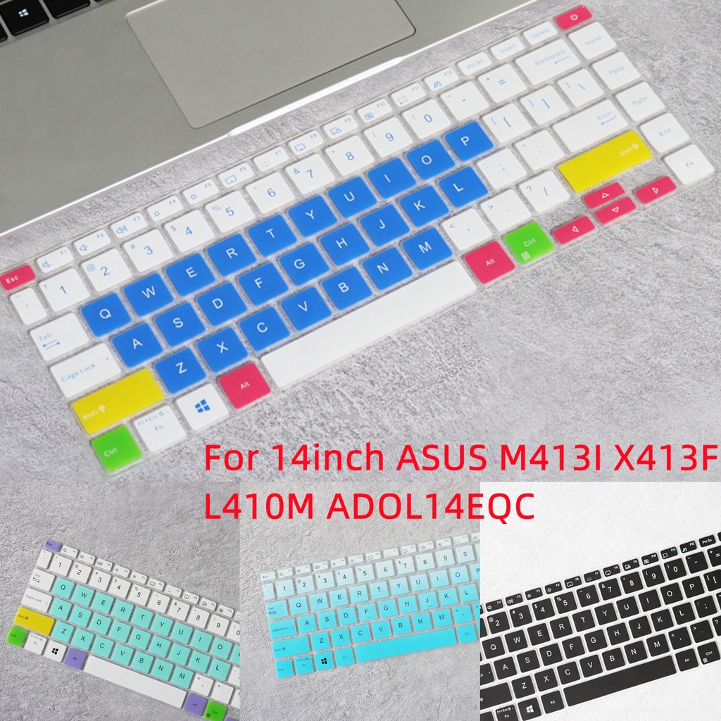 Cover Pelindung Keyboard Bahan Silikon Ultra Tipis Anti Air / Debu Untuk ASUS M413I X413F L410M ADOL14EQC 14 &quot;