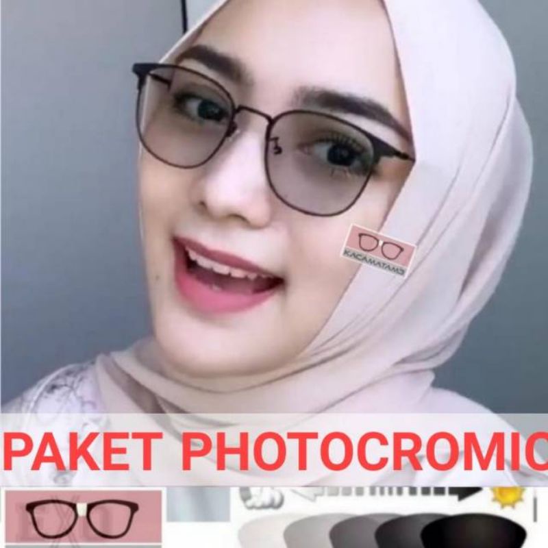 kacamata lensa photocromic antiradiasi boleh pilih yang blueray bisa normal minus plus cilinder tergantung permintaan sampai minus 5 cyl 2 harga masih sama tulis saja pesanan kaka di catatan saat order free box lap cairan pembersih kode 1924 size51-18-132