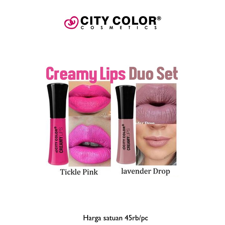 SALE BUNDLE CITY COLOR CREAMY LIPS DUO SET