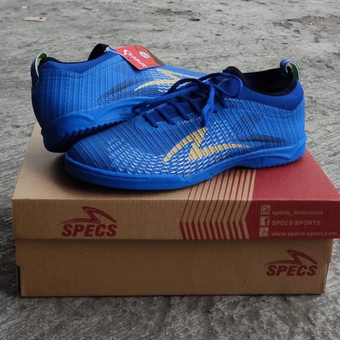 sepatu futsal specs biru grade original sepatu futsal biru specs