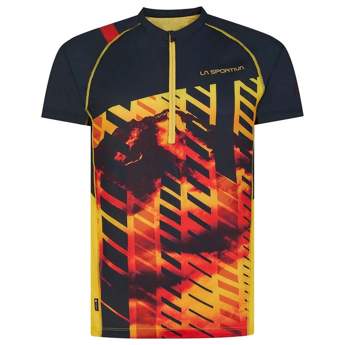 Kaos Lari La Sportiva Xcelerator T-Shirt M Black/Yellow