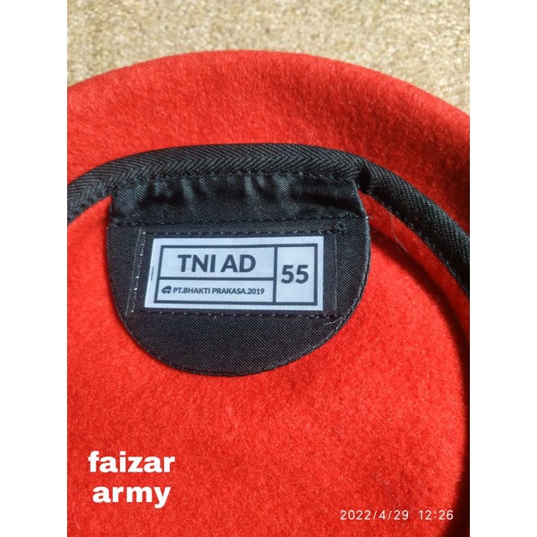 BARET MERAH/BARET KOPASSUS MERAH/BARET MERAH ASLI/BARET MERAH JATAH TNI
