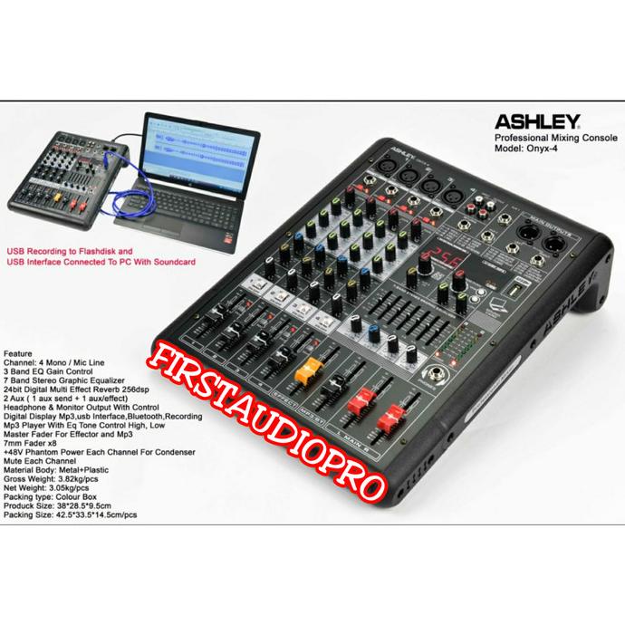 Mixer Audio Ashley ONYX 4 Profesional Analog Mixer