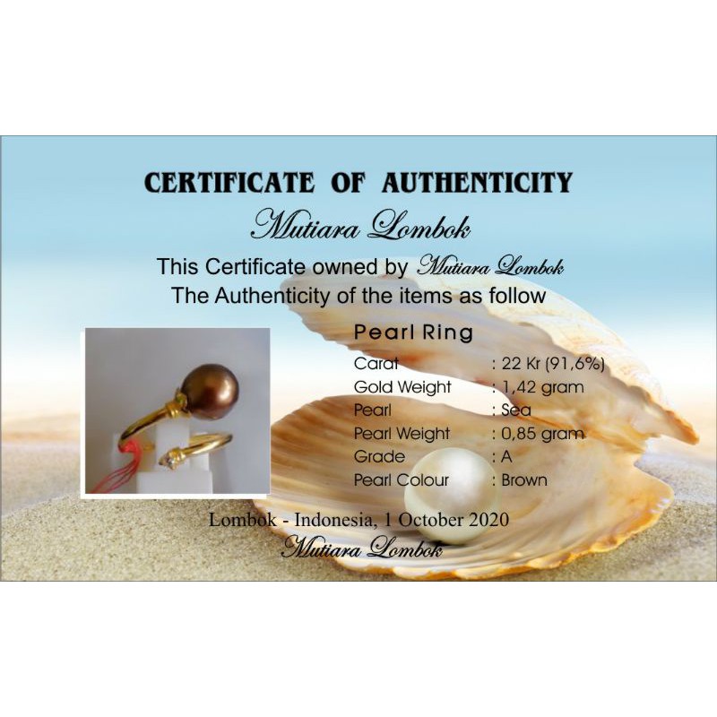 sertifikat mutiara lombok
