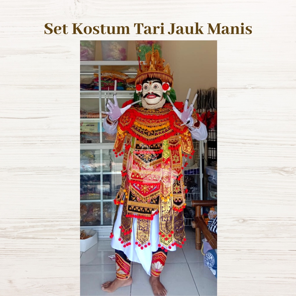 Kostum Lengkap Tari Jauk Manis / Jauk Keras / Kostum Tari Bali / Kios Tari Bali / kiostaribali / Tar