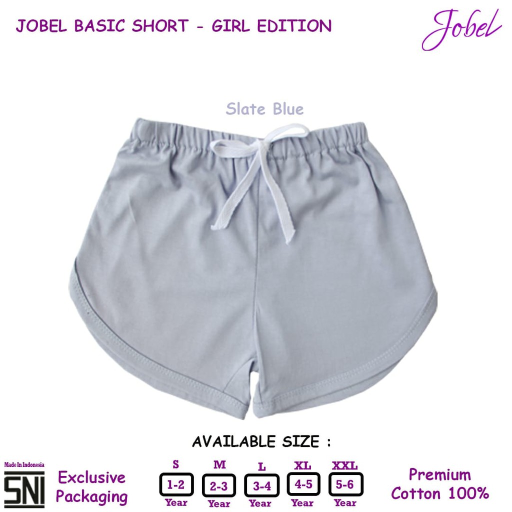 PREMIUM Jobel Celana Pendek Anak 1-6 Tahun Basic Short Girl Celana Adem Nyaman CBKS