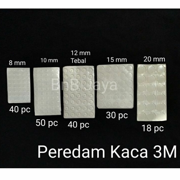 Peredam / Perdam Kaca 3M uk.15 mm isi 30 pc/lembar