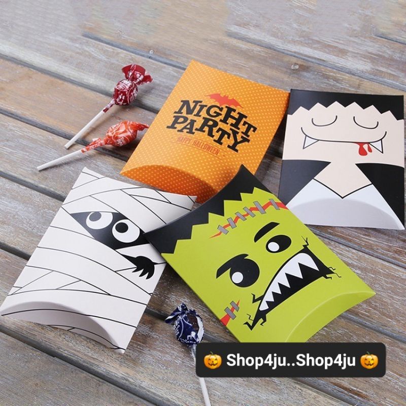 

(isi 2 buah) Ready Kotak Box unik halloween candy bag coklat