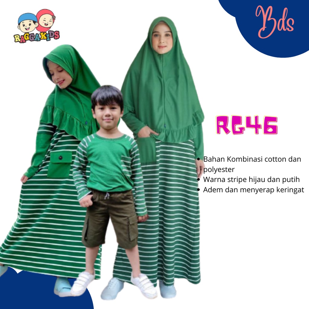 Raggakids Gamis  Anak Couple RG46 RGD46 (1tahun - Dewasa)