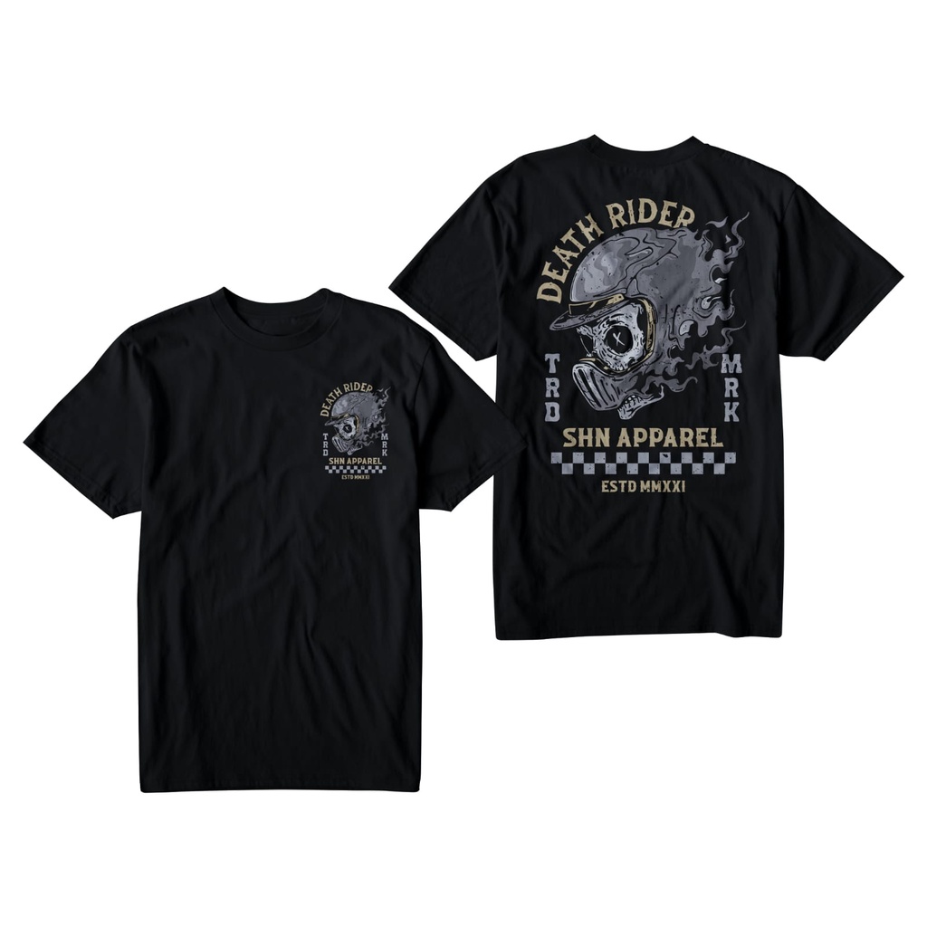 TSHIRT KAOS MOTOR CUSTOM DEATH RIDER BAJU RIDER RIDE WITH PRIDE PAKAIAN DISTRO PRIA