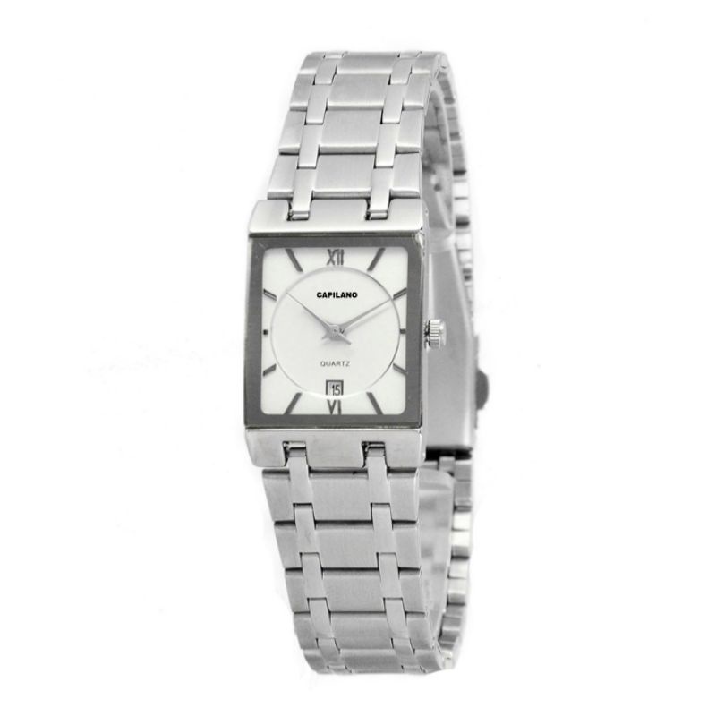 Fitur tanggal jam tangan wanita capilano rantai silver petak  tahan air jam tangan Cewek import Water poff  FREE BOX DAN BATRAI jam tangan Wanita rantai anti karat jam tangan KASUAL wanita capilano original  Jam Tangan cewek petak BESS SELLER